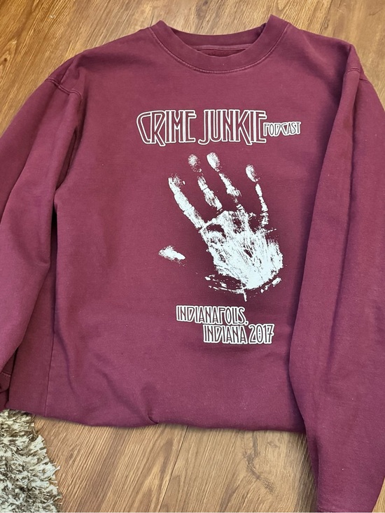 Crime Junkie Sweaters - Maroon Crewneck Sweatshirt